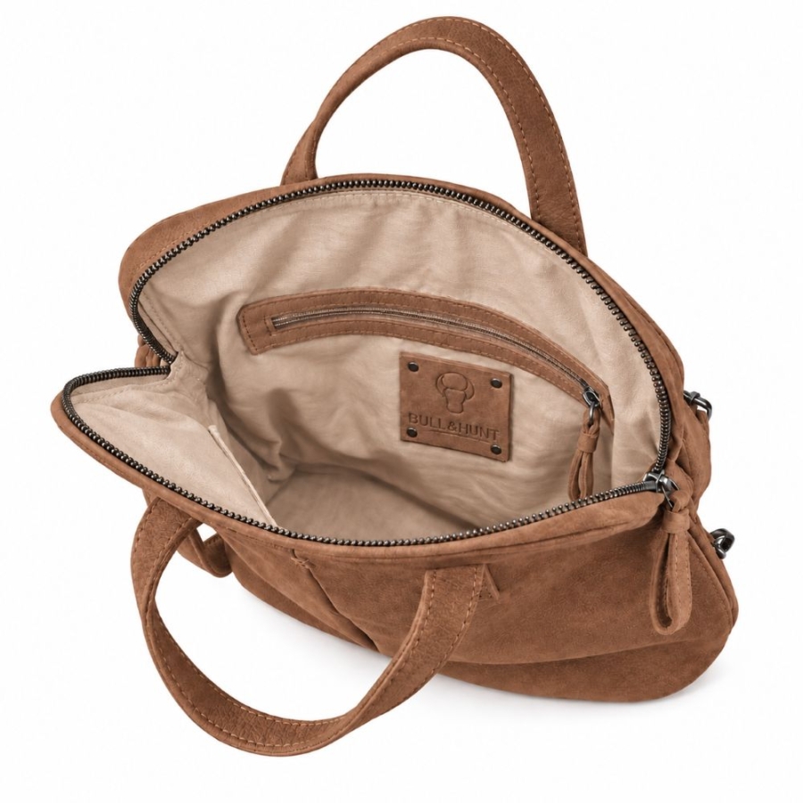 LITTLE BACKPACK SUEDE COFFEE